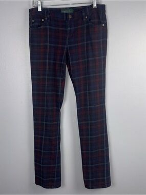 Ralph Lauren Jeans Co. Vtg Plaid Pants Women's 10?  Multicolor Modern Straight